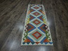 Authentic Afghan Chobi Vegetable Kilim Rug Tribal Geometric Desig Rug 2.3x6.4 Ft — photo 1