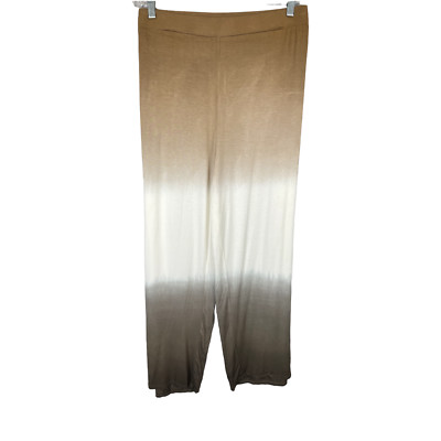 Attitudes by Renee Women's Regular Dip Dye Knit Pants Safari Taupe Large Size