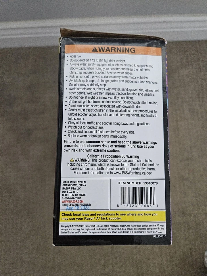 Razor New Wave Special Edition Scooter multicolor Age 5+ Brand New In bos - Image 2 of 4