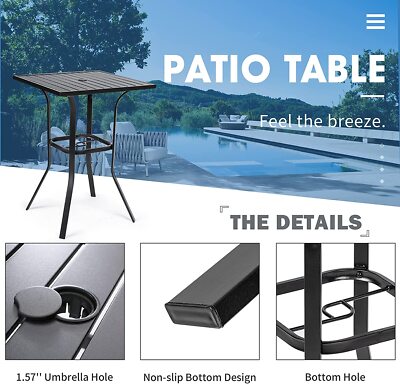 adjustable umbrella table for patio 20 Inches Outdoor Adjustable Umbrella Table with 1.5 Inches Umbrella Hole