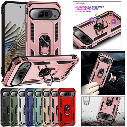 For Google Pixel 9 Pro XL 8 7 6 Pro 9A 8A 7A Magnetic Case Shockproof Ring Cover