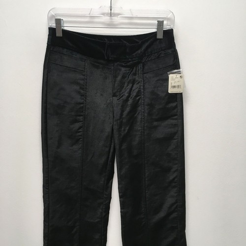 Free People Women Black Walk With You Stretch Velvet High Rise Flared Trousers 2 - Picture 5 of 15