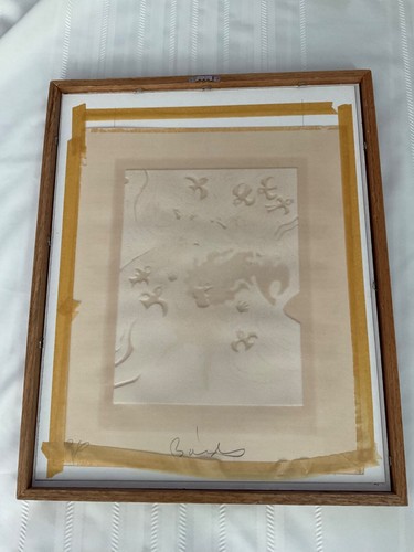 Framed "Girl with Birds" print by artist MOTOI OI Color Etching #34/250 Signed - Picture 13 of 17