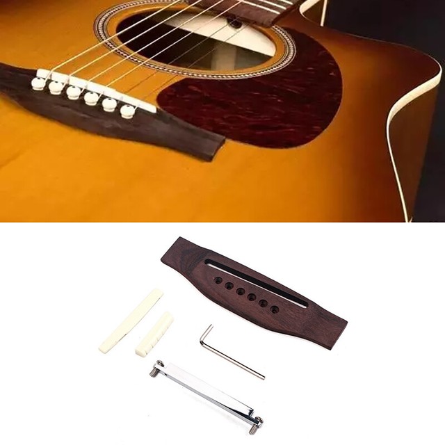 Adjustable Shaft Rosewood Guitar Bridge Saddle Nut Suitable For
