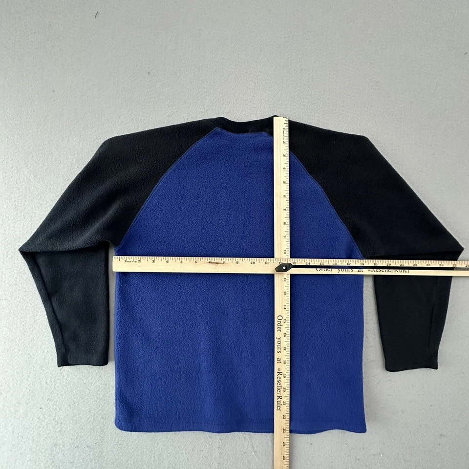 VINTAGE Gap Sweater Youth Large Blue Fleece Raglan Style Colorblock - Image 4 of 4