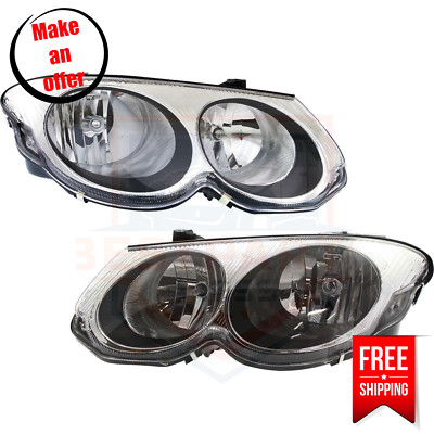 Headlight CH2502126 CH2503126 Set of 2 Halogen for 1999-2004 Chrysler 300M Base