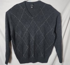 Jos. A Bank Men XL Lambs wool Diamond V-Neck Long Sleeve Pullover Sweater