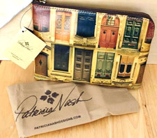 Patricia Nash Doorways Italy Design Cassini Leather Wristlet with Dust Bag NIB 