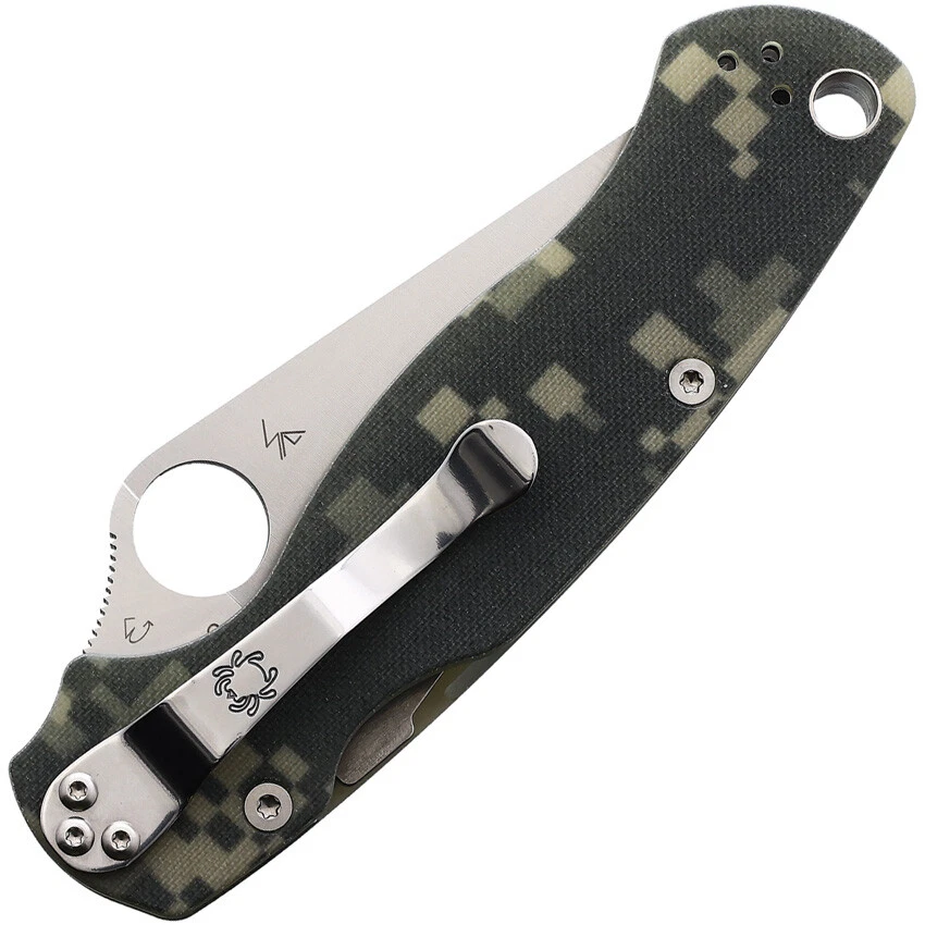 Cuchillo Spyderco Para-Militar 2 Comp Bloqueo Hoja Plegable Camuflaje G10 EE. UU. 81GPCMO2 Foto 2 de 2
