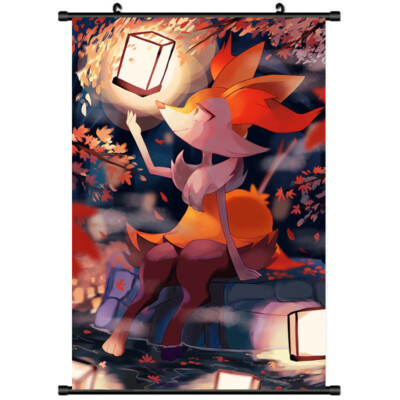 Board Game Pokemon Braixen HD Print Scroll Poster Wall Art