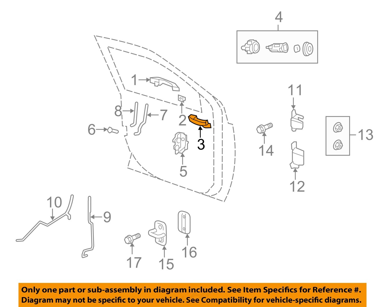 CHRYSLER OEM 09-17 Patriot Front Door Lock Hardware-Handle, Inside 1KT55SZ0AA