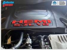 2019-2024 Ram Hemi 5.7l V8 Engine Cover Overlay Decal Stickers