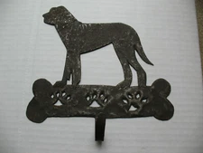 Black Lab Dog Leash Holder Hanger Key Rack Entryway  Wall Mounted Dog Bone Hook