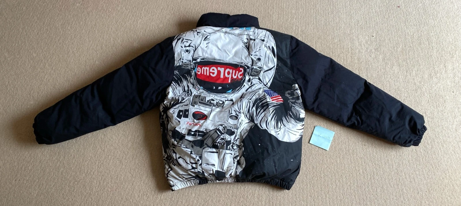 RARE   Supreme Astronaut NASA Puffer Down Jacket Bubble Goose TNF Size S FW16