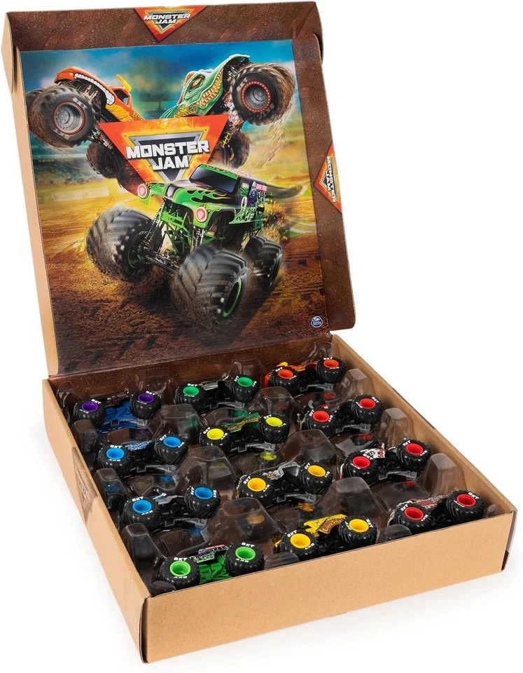 Colorful 12-Pack of 1:64 Scale Die-Cast Monster Trucks - Perfect Gift for Kids - Image 3 of 4