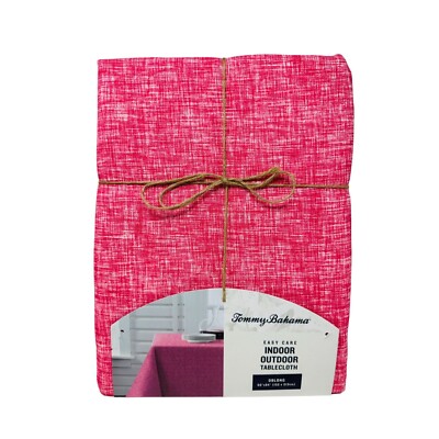 Tommy Bahama  Tablecloth Pink 60'' x 84'' Easy Care Indoor Outdoor