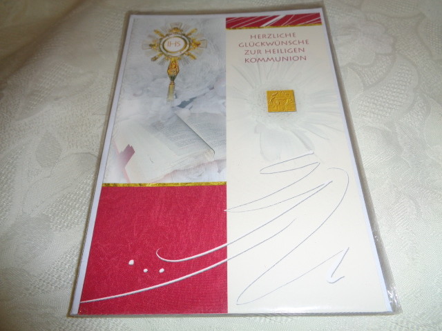 Kommunion Karte - Herzliche Glückwünsche zur Heiligen Kommunion - OVP NEU