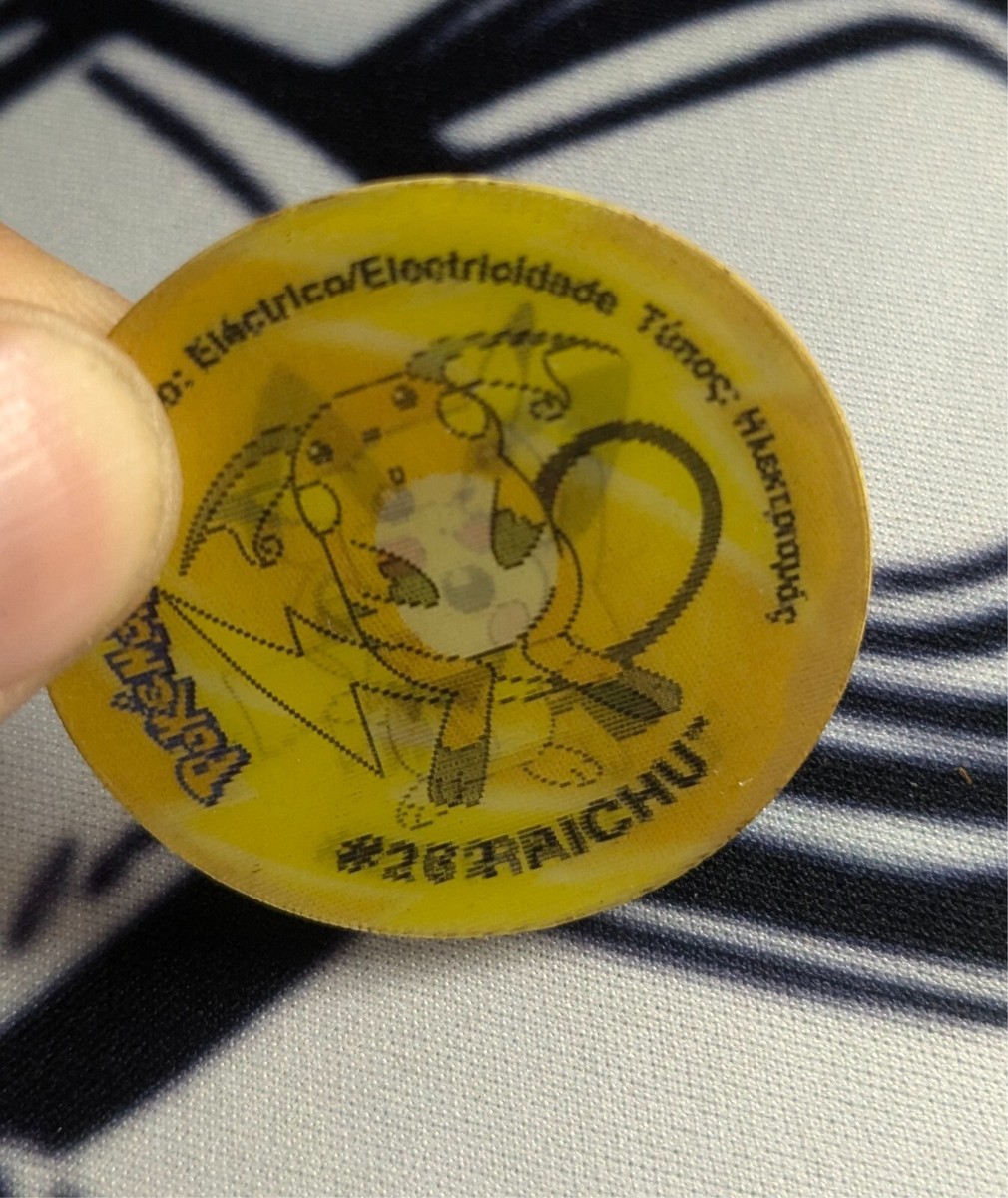 Rare 3D holo Pikachu Raichu Pichu | Pokemon Tazos 3 2001 ( VG