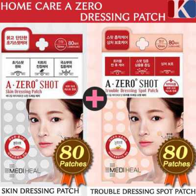 MEDIHEAL A-zero Shot Hydrocolloid Spot Patch 80pcs+Skin Dressing Patch 80pcs