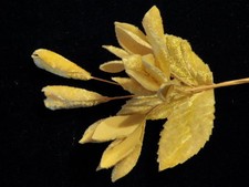 Vintage Millinery Flower 1 1/4" Velvet Ivory Buff Trim for Hat  Hair Y236