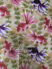Kona Bay “Koi” Asian Print Swimming Multicolor Koi Quilting Fabric 44” W x 19”L