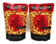 2 Packs Trader Joe's Mini Mochi Rice Nuggets Crispy, Crunchy 3.5 oz Each Pack