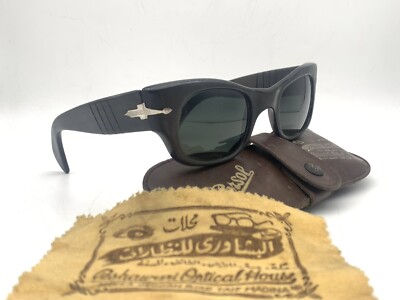 Vintage PERSOL RATTI wayfarer style made 1950s ! (rare gray color