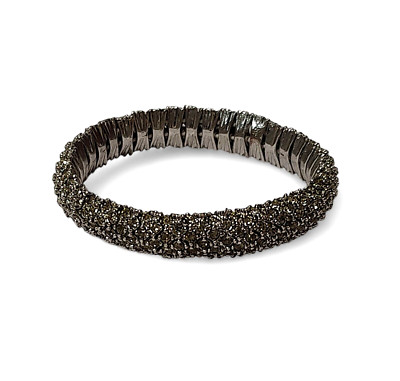 VTG Banana Republic Stainless Crystal Glam Interlocking Expansion Bracelet