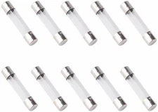 [10x] 2A 250V Fast Blow Fuse Glass Tube Fuse 2 Amp Fuse 6X30mm