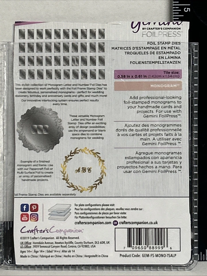 Gemini Monogram Die Traditional Script Alphabet 42 Pcs Silver - Image 4 of 4