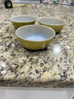 Anchor Hocking Fire King two tone yellow black Cereal Soup Bowl Nice 3 Bowls