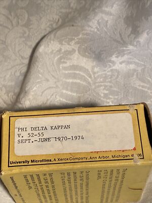 Vintage Phi Delta Kappas Microfilm Reel Sorority 1970-1974 #35