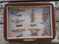 Nauticalia gerahmtes Bild, Knotentafel mit Seemannsknoten -Maße:  33 x 25 x 4 cm