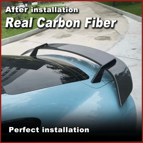 Fit For Porsche Taycan Base 4S 2019-25 REAL CARBON Rear Trunk Spoiler Boot Wing - Picture 5 of 12