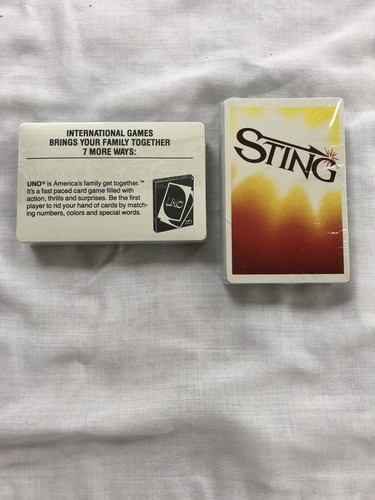 1984 Vintage IGI Games STING Rummy Card Game Open Box Sealed Decks of Cards - Picture 7 of 11