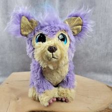 Little Live Pets Scruff-a-Luvs Cutie Cuts Purple Shaggy Dog Plush Blue Eyes 8"