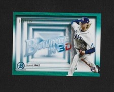 2022 Bowman Shane Baz Bowman In 3D Aqua Refractor 82/125 - Tampa Bay Rays 3-D