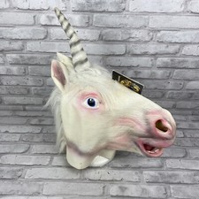 New White Unicorn Horse Head Mask Halloween Cosplay Costume Spirit Halloween