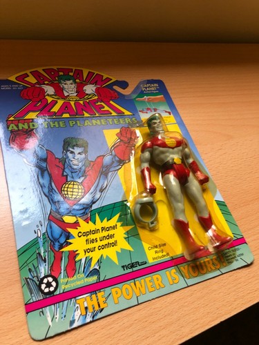 Captain Planet and the Planeteers with RING - RARE Sealed 1991 TIGER - Foto 7 di 7