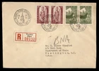 DR WHO 1955 FINLAND FDC? TURKU ABO ANIV PAIR REGISTERED TO USA M74055