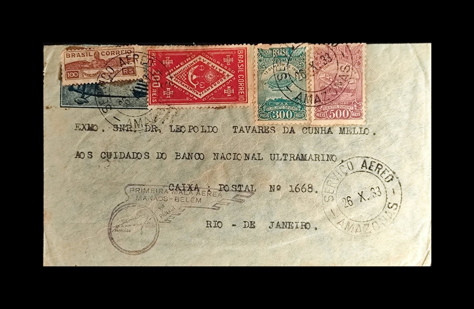 Amazonas Cover Brazil 1933 Serviço Aereo Amazonas