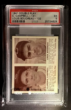 1941 Double Play Lou Boudreau (RC)/Clarence Campbell Hall of Fame Rookie - PSA 5