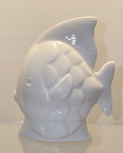 VINTAGE LENOX IVORY PORCELAIN FISH FIGURINE GREEN MARK