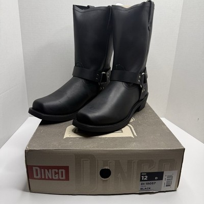 Dingo Dean Harness Boots Men s 12 D Black Leather Motorcycle Biker DI19057