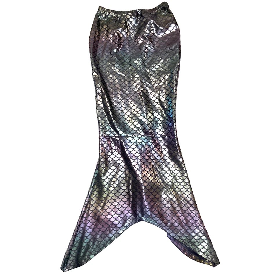 Falda Justice Girl’s Natación Playa Sirena Cola Cubierta Arco Iris Metálica Mediana Foto 3 de 4