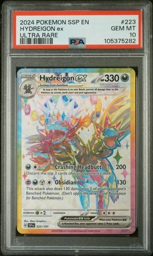 2024 Pokemon Gaming Surging Sparks Hydreigon Ex #223/191 PSA 10