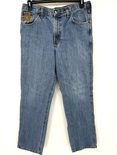 Cinch Men's Blue Denim Jeans Cowboy 35x32 Light Wash Rodeo Ranch