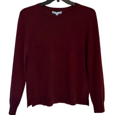 Antonio Melani Womens Large Red Zinfandel Cashmere Cameron Crew Neck Sweater