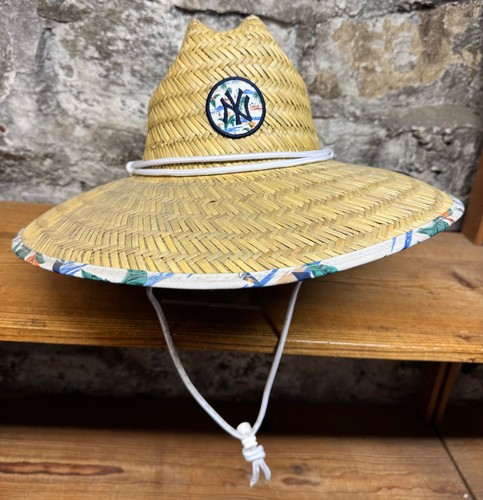 New York Yankees New Era Straw Fisherman lifeguard Gardening Hat JAY-Z NEW NWT