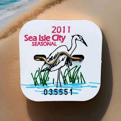 2011 Sea Isle City NJ Seasonal Beach Tag Badge New Jersey
